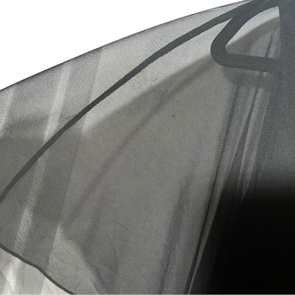 Enfocus Women Black Lace Dress With Attached Shawl Size 14W - Picture 10 of 10